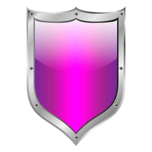 Pink medieval shield — Stock Vector