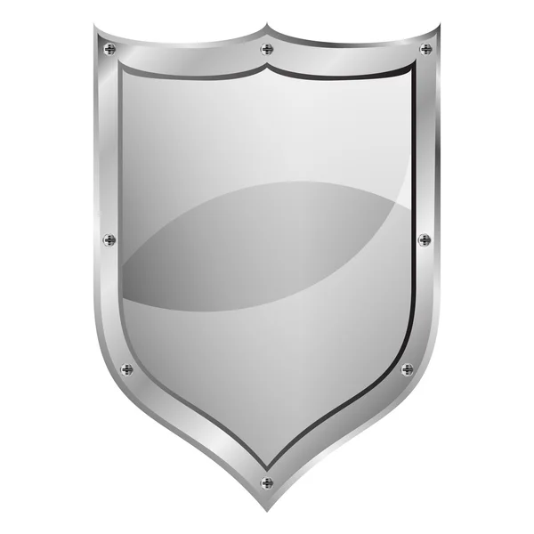 Metal escudo medieval — Vetor de Stock