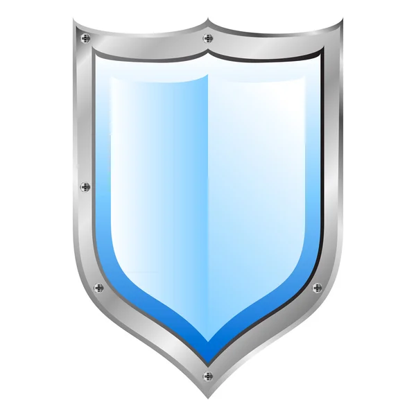 Escudo medieval azul — Vetor de Stock