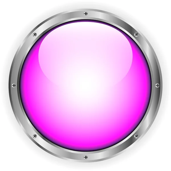 Кнопка розового стекла — стоковый вектор