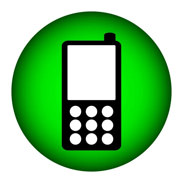 Botón icono del teléfono — Vector de stock
