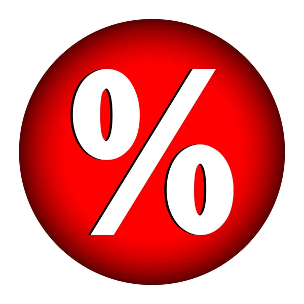 Botón porcentual — Vector de stock