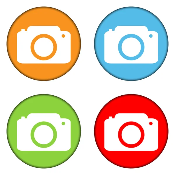 Conjunto de botões de câmera —  Vetores de Stock