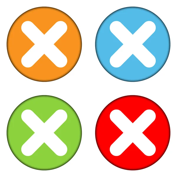 Delete buttons set — Stock Vector