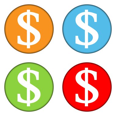 Doları düğme kümesi