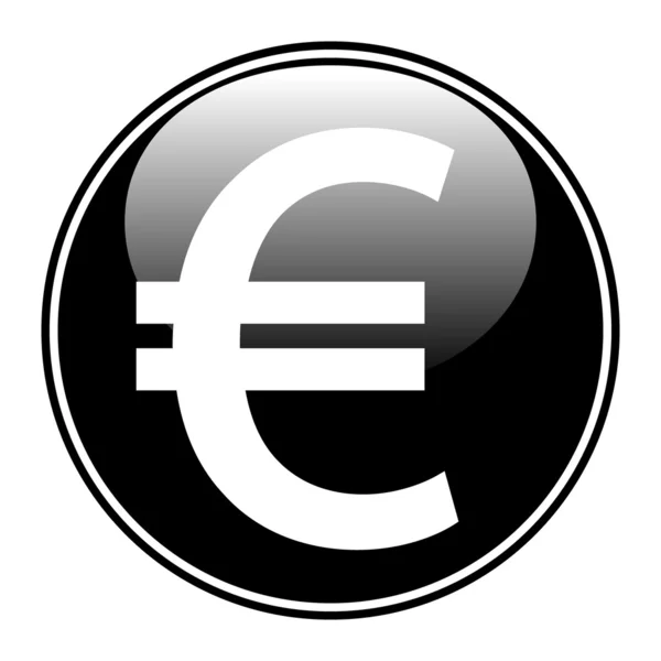 Euro düğmesini — Stok Vektör