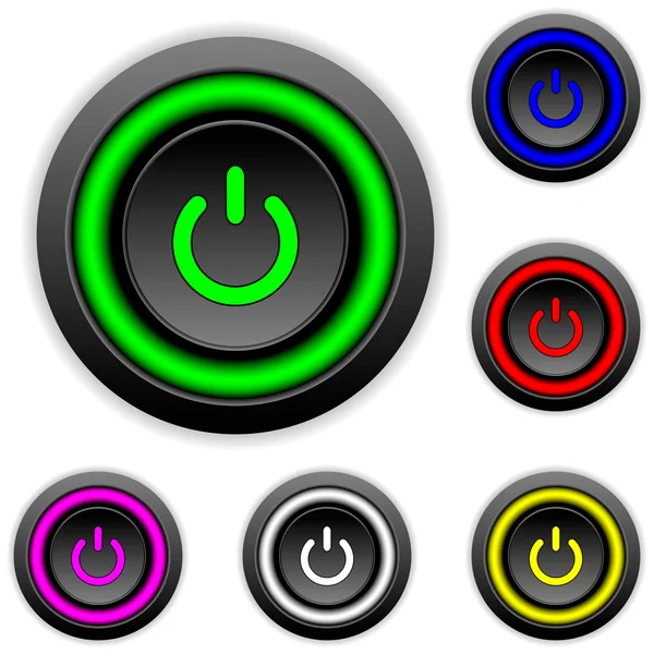 Power buttons set — Stock Vector