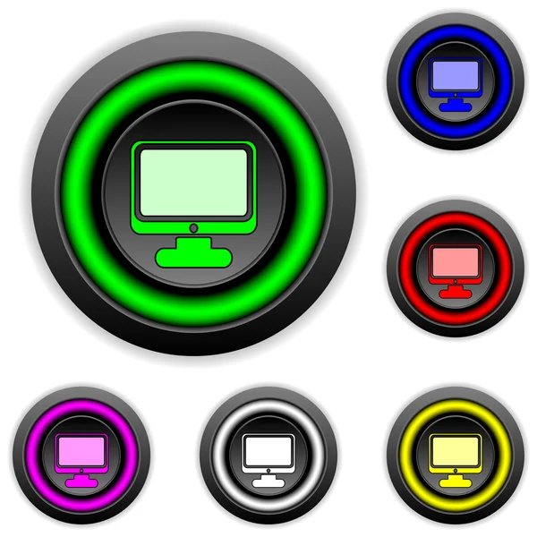 Computer buttons set — Stock Vector