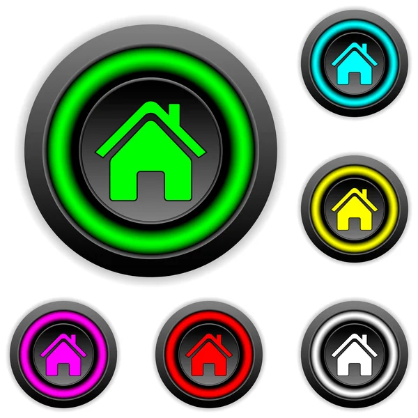 Home buttons set — Stock Vector