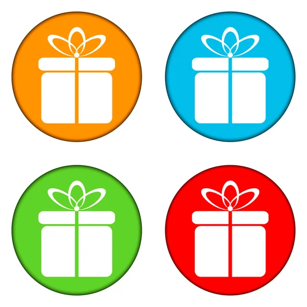 Gift buttons set — Stock Vector