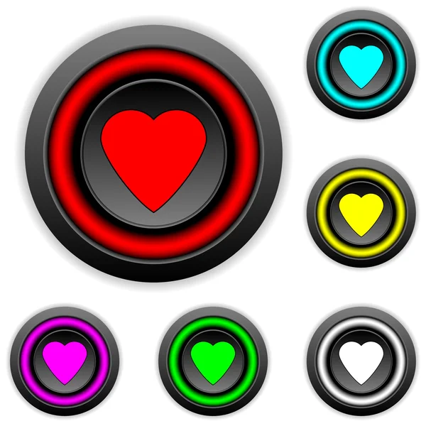 Love buttons set — Stock Vector