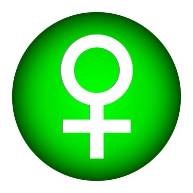Cinsiyeti kadın simge düğmesi
