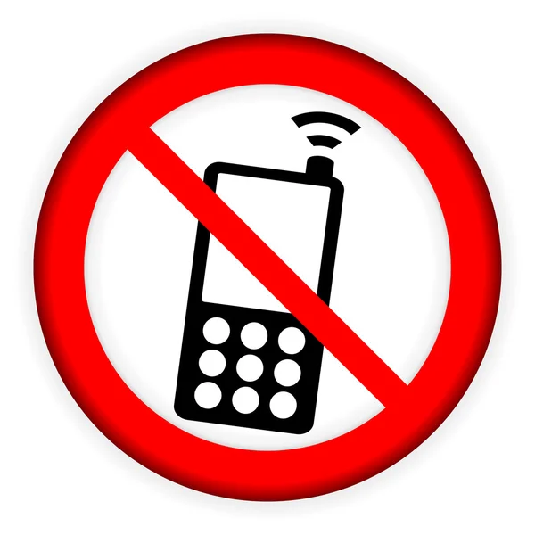 No phone vector sign — Stock Vector