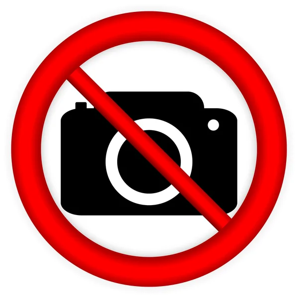 No photo camera vector sign — Stock Vector