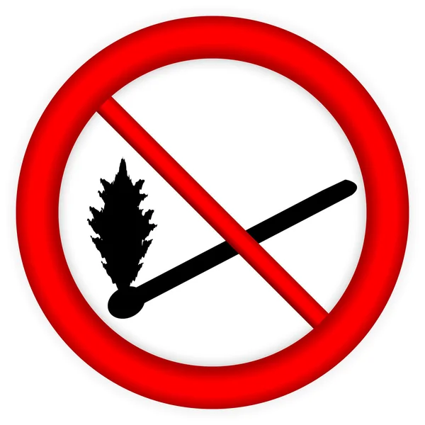 No fire sign icon — Stock Vector