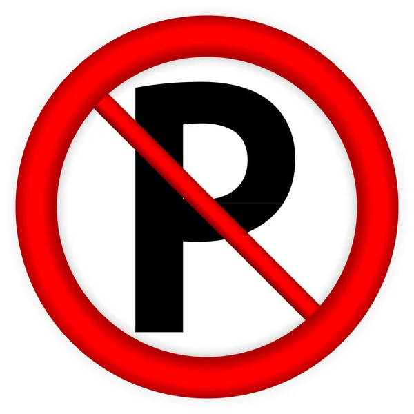 No parking sign icon — Stock Vector