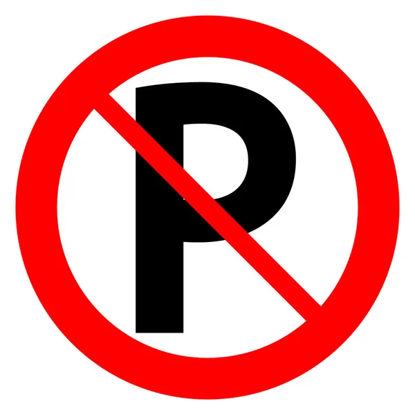 No hay signo de estacionamiento icono — Vector de stock