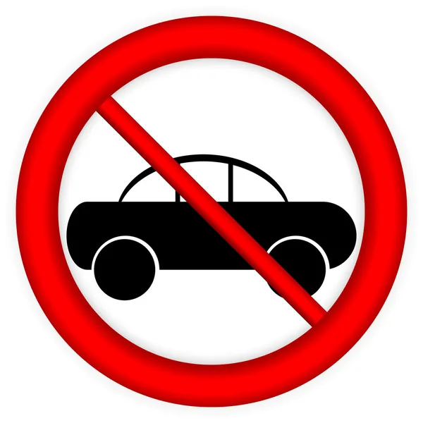 No parking sign icon — Stock Vector