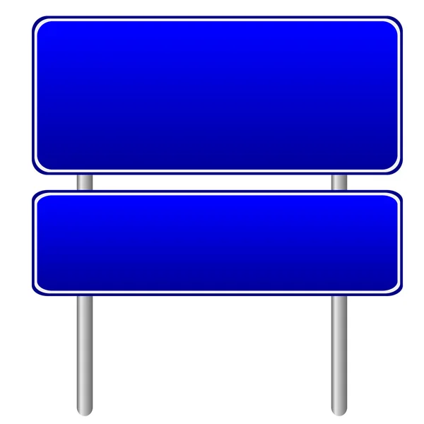 Blank blue road sign — Stock Vector