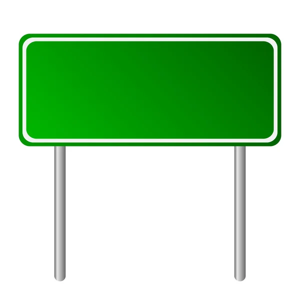 Blank green road sign — Stock Vector