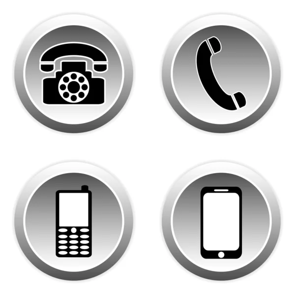 Phone buttons set — Stock Vector