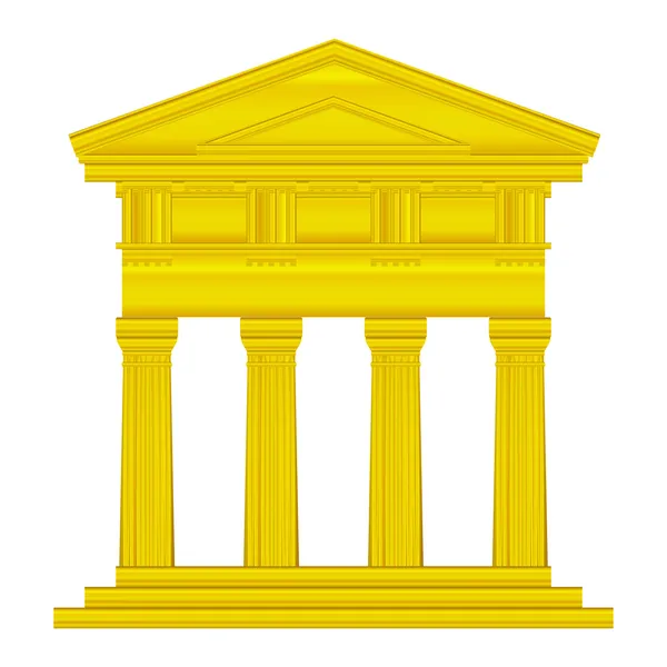 Gold doric temple — Διανυσματικό Αρχείο