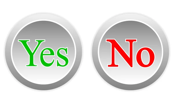 Yes and no buttons — Stock Vector