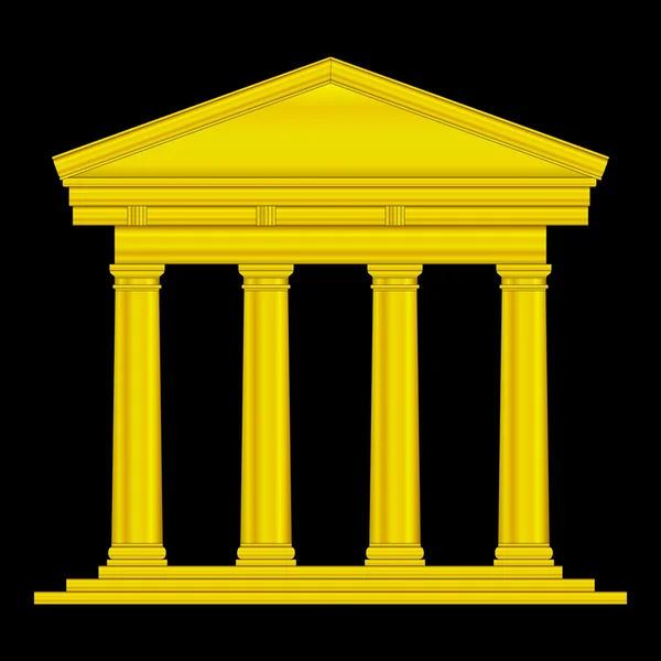 Guld toskanska tempel — Stock vektor