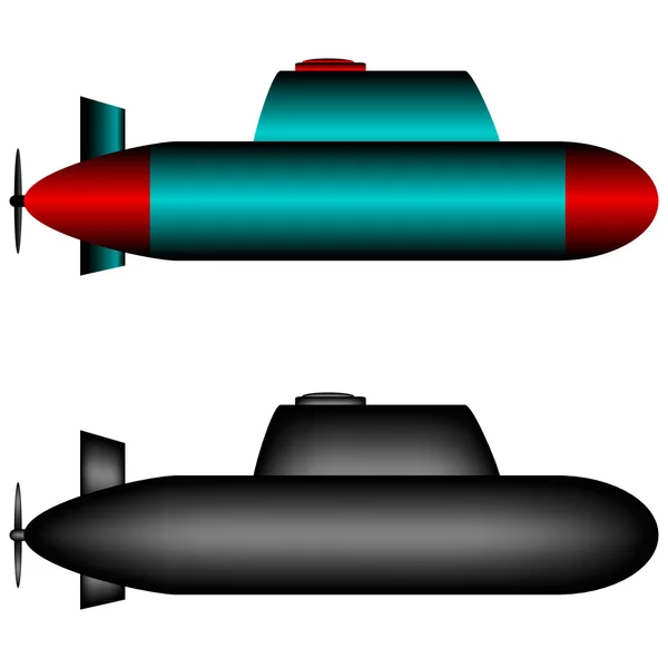 两艘潜艇 — 图库矢量图片