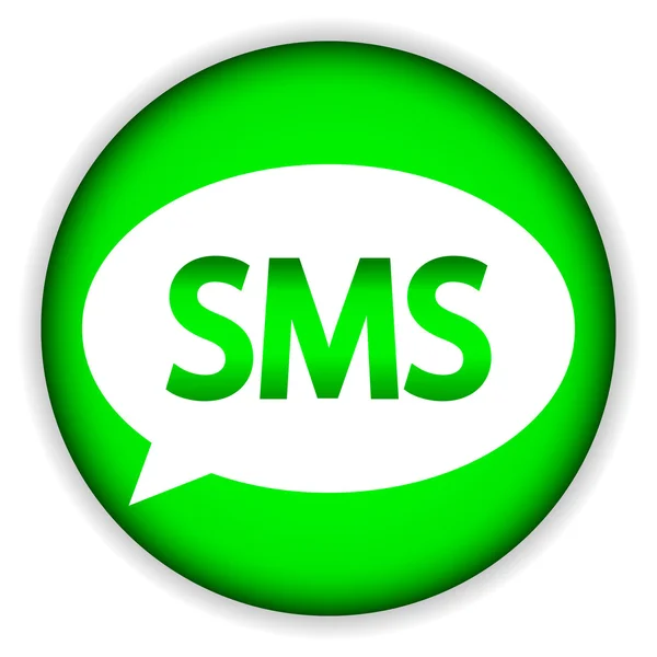 Ikona Zielona web SMS — Wektor stockowy