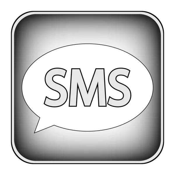 SMS yeşil web simgesi — Stok Vektör