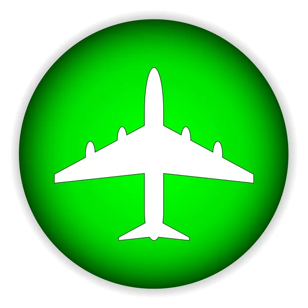 Letadlo tlačítko — Stockový vektor