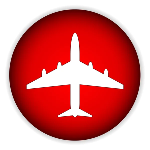 Botón de avión — Vector de stock