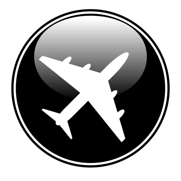 Bouton avion — Image vectorielle