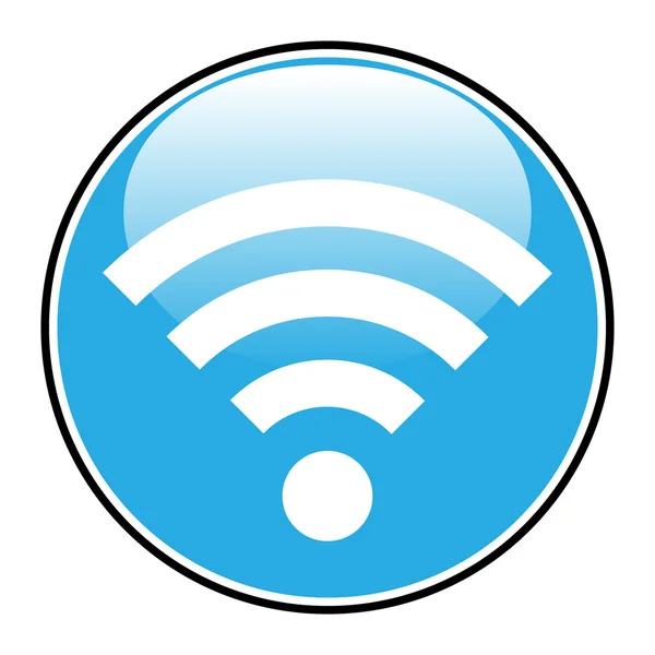 Wi-Fi-ikonen knappen — Stock vektor