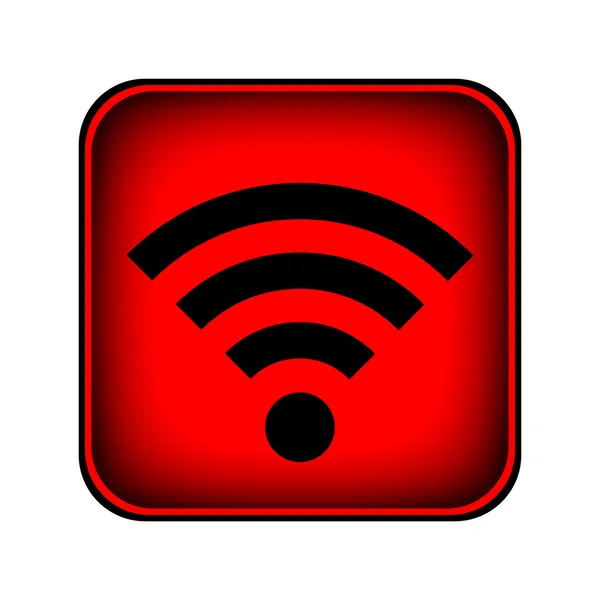 Botão ícone Wi-Fi — Vetor de Stock
