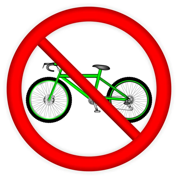Nenhum ícone de sinal de bicicleta —  Vetores de Stock