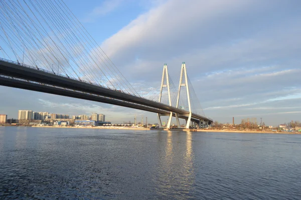 St. Petersburg 'daki Kablo Kalan Köprü — Stok fotoğraf