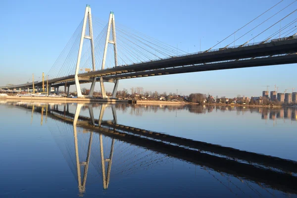 Puente Cable-Stayed en San Petersburgo — Foto de Stock