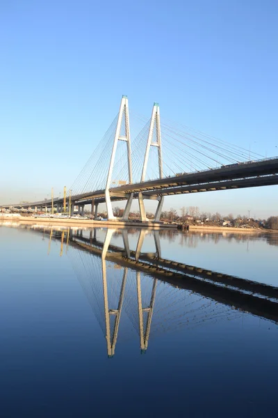 Кабельный мост в Санкт-Петербурге — стоковое фото
