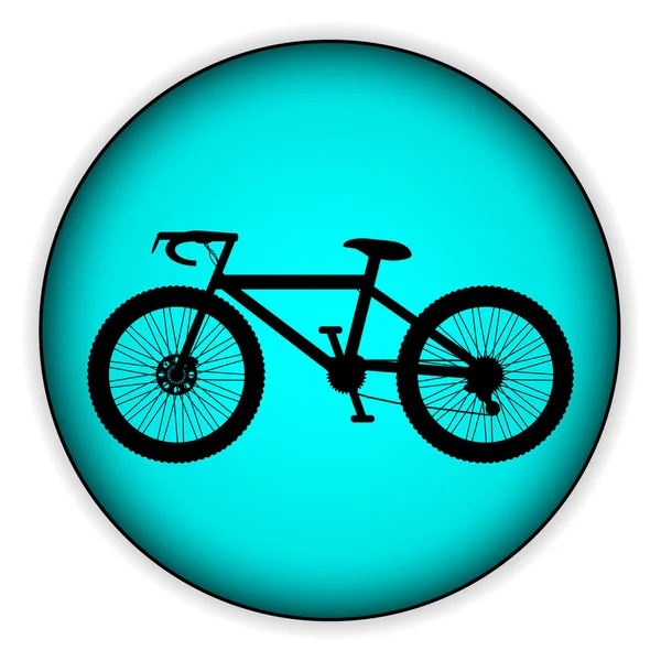Ícone de bicicleta no botão de internet redondo —  Vetores de Stock