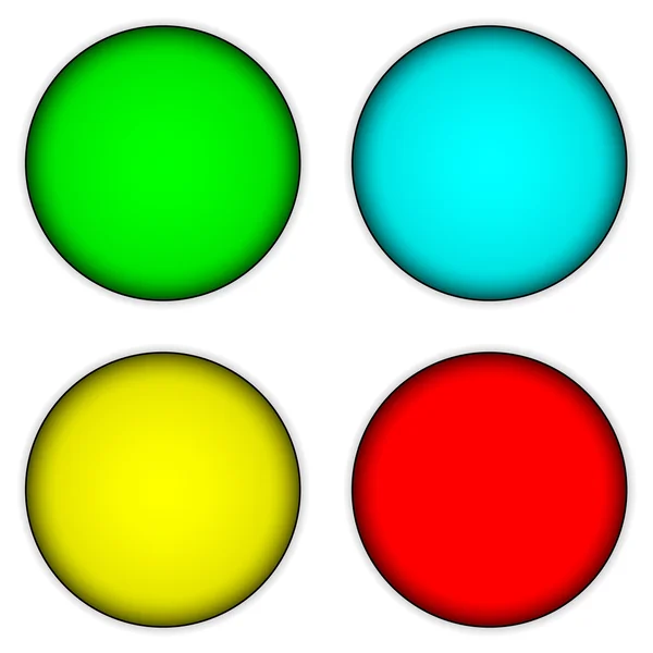Ensemble de boutons vierges — Image vectorielle