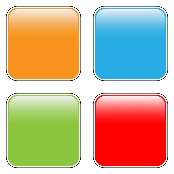 Blank buttons set — Stock Vector