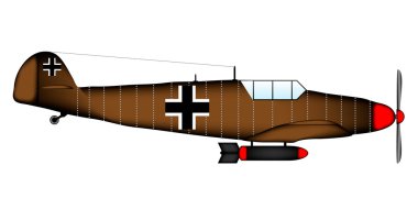 Alman ww2 fighter messerschmitt bf.109g