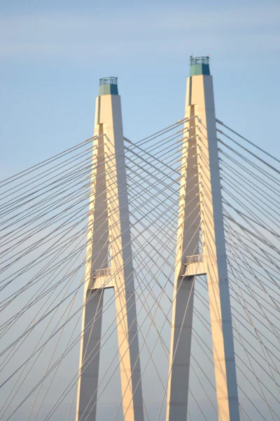 Pont suspendu par câble à Saint-Pétersbourg — Photo