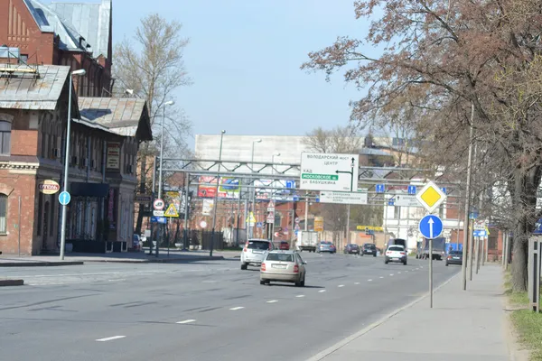 Avenue obukhov savunma, st.petersburg eteklerinde. — Stok fotoğraf