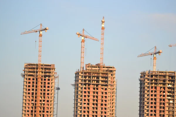 Maisons en construction à la périphérie de Saint-Pétersbourg — Photo