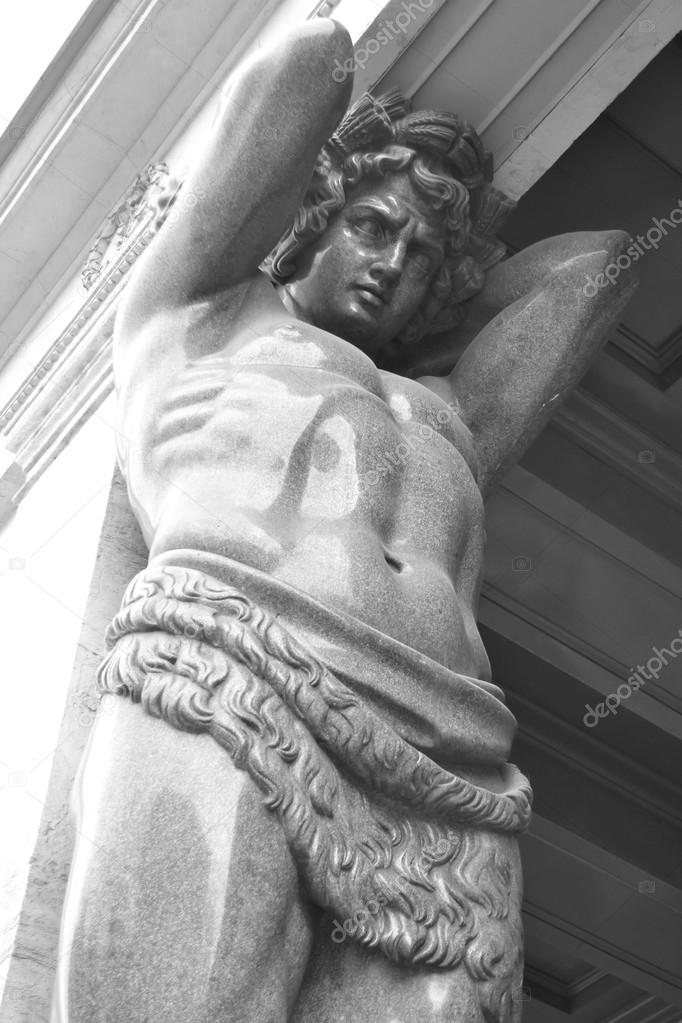 Atlas Statue at Entrance of New Hermitage