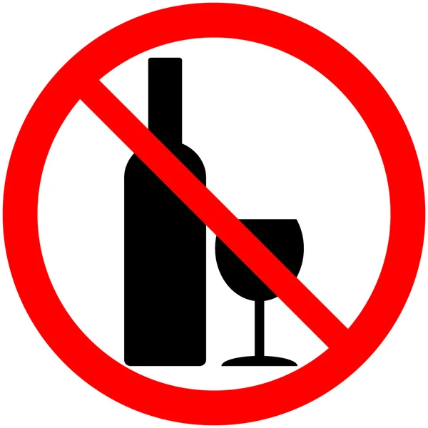 No alcohol sign — Stock Vector