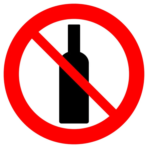 Não há sinal de álcool — Vetor de Stock